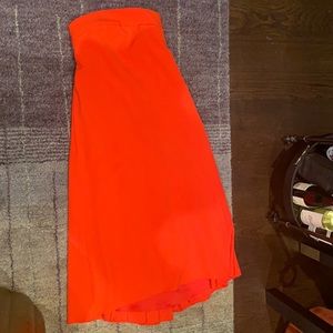 Milly Strapless Pleated Maxi Dress